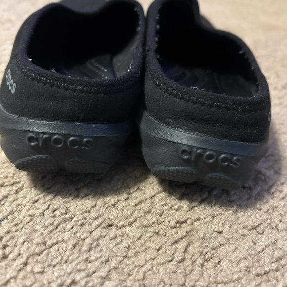 Crocs Duet Busy Day Black Slip On Sock Mules Fitted Comfort Shoes Size 6 - Picture 4 of 7